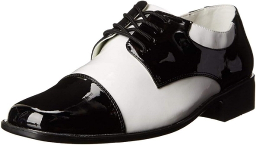 Picture of Pleasers Shoe Oxford Bk And Wt Men Lg