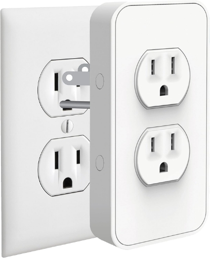 Picture of Power by SimplySmart Home, Dual Outlet Timer/Automation, DIY, USB Charger, Nightlight, No tools, No wiring, Snap on, Alexa, Google Assistant, iOS, Android, Smart Home, App
