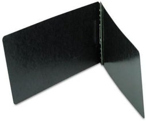 Picture of Pressboard End Opening Report Cover, Prong Clip, Legal, 2" Capacity, Black [Set of 2]