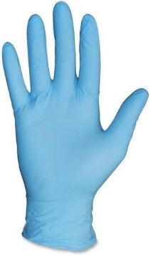 Picture of Protected Chef Nitrile General Purpose Gloves - Medium Size - Nitrile - Blue - Ambidextrous, Disposable, Powder-Free, Comfortable - for Cleaning, Food Handling - 100 / Box