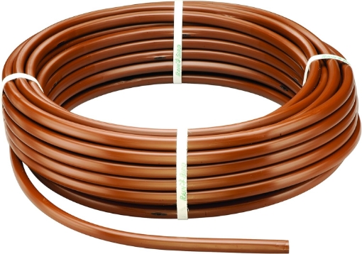 Picture of Rain Bird ET63-100S Drip Irrigation Pressure Compensating 1/2" (0.634" OD) Emitter Tubing, 18" Emitter Spacing, 100' Roll, Brown