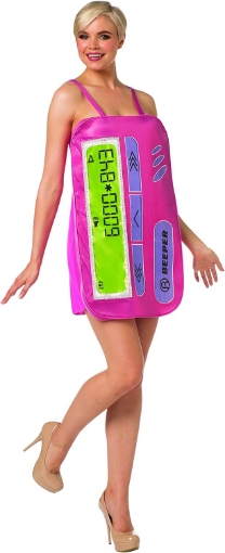 Picture of Rasta Imposta Beeper Dress Costume Fun Womens Girls 80s 90s Party Funny Outfit Pink