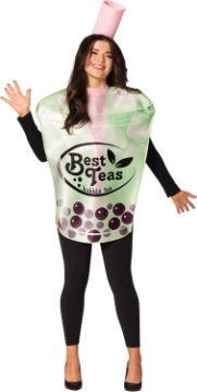 Picture of Rasta Imposta Bubble Tea Costume Boba Pearl Milk Womens Mens Dress Up Party Drink Halloween Costumes, Adult One Size
