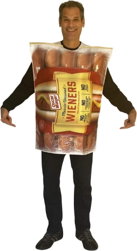 Picture of Rasta Imposta Oscar Mayer Wiener Costume Classic Beef Hot Dog Franks Mens Womens Dress Up Party Cosplay Costumes, Adult One Size