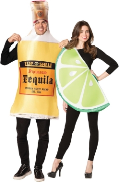 Picture of Rasta Imposta Tequila Bottle & Lime Slice Couples Costume Liquor Drink Dress Up Cosplay Costumes, Adult One Size