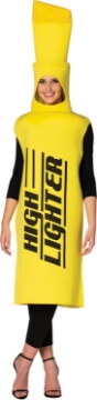 Picture of Rasta Imposta Yellow Highlighter Office Supplies Halloween Costume, Adult One Size