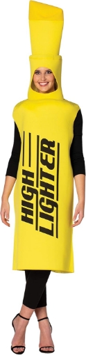 Picture of Rasta Imposta Yellow Highlighter Office Supplies Halloween Costume, Adult One Size