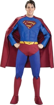 Picture of Rubies Adult Superman Costume - X-Large, Red, Plus Size, Includes Cape