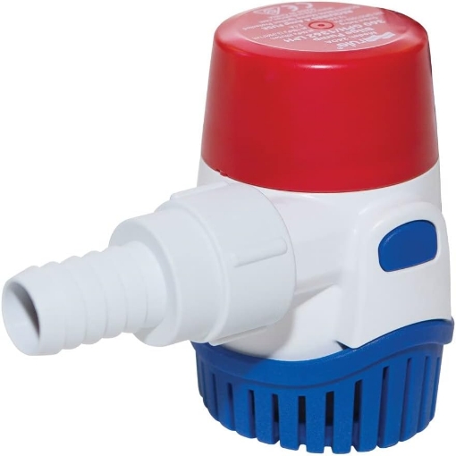 Picture of Rule Standard Bilge Pump 24DA - Not Automatic, Submersible, Marine Bilge Pump for Boats with Thermal Cut-Off, Check Valve, Low Amperage, 3/4" Threaded Ports, Ideal Boat Accessories - 360, 12V