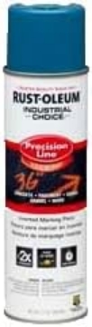 Picture of Rust-Oleum 203022 Precision-Line 17 oz Inverted Marking Spray Paint, Caution Blue