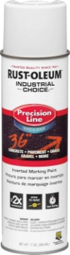 Picture of Rust-Oleum 203039 17 oz Industrial Choice Precision Line Inverted Marking Spray Paint, White