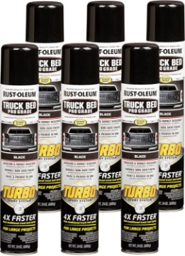 Picture of Rust-Oleum 340455-6PK Truck Bed Spray Turbo, 1.5 Pound (Pack of 6), Black, 144 Ounce