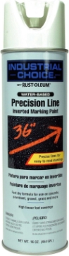 Picture of Rust-Oleum Industrial Choice M1600/M1800 System Precision-Line Gloss White Inverted Water Based Marking Paint [Set of 12]