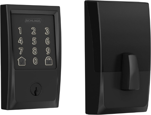 Picture of Schlage Encode Smart WiFi Deadbolt Lock for Front Door - Keyless Entry with App or Touchscreen - Works with Alexa, Hey Google, & Airbnb - Create Codes for Guests - Matte Black