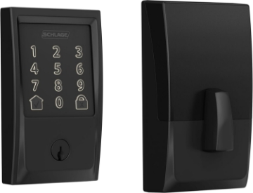 Picture of Schlage Encode Smart WiFi Deadbolt Lock for Front Door - Keyless Entry with App or Touchscreen - Works with Alexa, Hey Google, & Airbnb - Create Codes for Guests - Matte Black