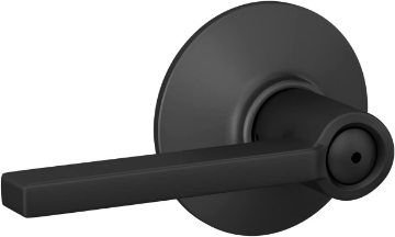 Picture of Schlage F40 V LAT 622 Latitude Door Lever, Bed & Bath Privacy Lock, Matte Black