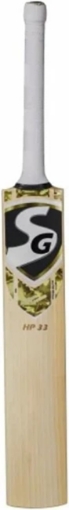 Picture of SG HP 33 Professional Cricket Bat | Color: Beige | Size: Short Handle| Material: English Willow Wood | for Unisex Player | Shock Absorption | Enhanced Flexibility | Usage Against Leather Ball