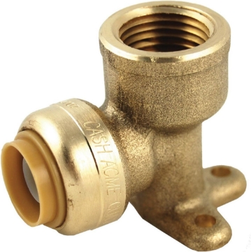 Picture of Shark Bite U334LFA 1/2" X 1/2" FNPT Brass PEX Drop Ear Elbow