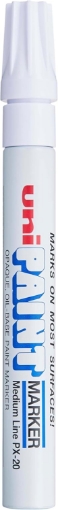 Picture of Sharpie 63613 Uni-Paint PX-20 Oil-Based Medium Point Marker, White, 1-Pack