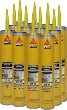 Picture of Sikaflex Self Leveling Sealant, Gray, Polyurethane with an Accelerated Curing Capacity for Sealing Horizontal Expansion Joints in Concrete, 29 fl. oz Cartridge, 12 Pack