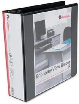 Picture of Slant-Ring Economy View Binder, 3" Capacity, Black