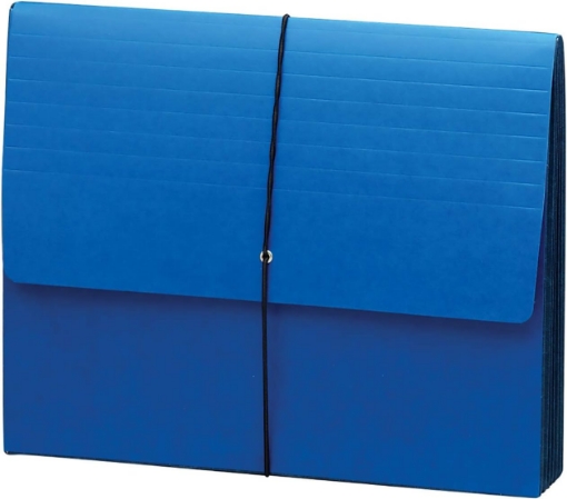 Picture of Smead Extra-Wide 5in Expansion Wallets, 12.375 x 10 Inches, Navy Blue, Sold as 1 Unit (71122)