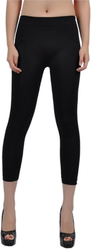 Picture of Soho Apparel Girls Seamless Lady Capri Legging SG-27-White Nylon Spandex Black