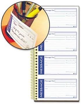 Picture of Spiralbound Phone Call message book.