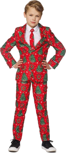 Picture of Suitmeister Boys Christmas Suit - Slim Fit - Red