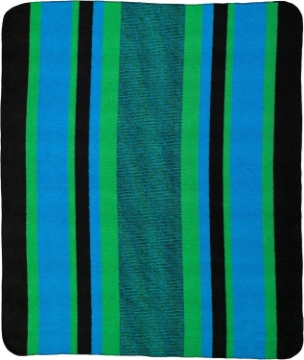 Picture of Sunbeam Denali Home Collection by Monterey Mills 60-Inch by 70-Inch Denali Double-Sided MicroPlush Throw, Washboard Stripes