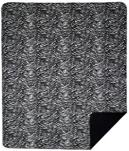 Picture of Sunbeam Denali Home Collection by Monterey Mills 60-Inch by 70-Inch Denali Double-Sided MicroPlush Throw, Zebra/Black