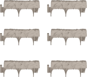 Picture of Suncast Interlocking Border Edging - Stone -Like Poly Construction for Garden, Lawn, and Landscape Edging - Water Resistant Border for Containing Trees, Flower Beds and Walkways - Light Taupe -Gray