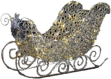 Picture of Sunstar Sparkle Rings Copper Wire & Micro LED Light Sleigh Christmas Decor Decoration