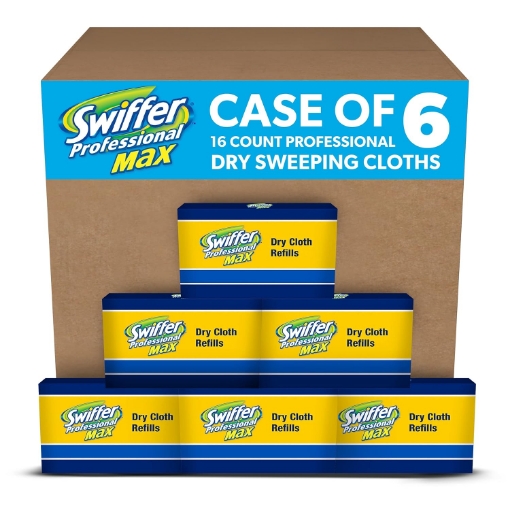 Picture of Swiffer max/xl dry refill cloths, 17.88 x 10, white, 16/box, 6 boxes/carton