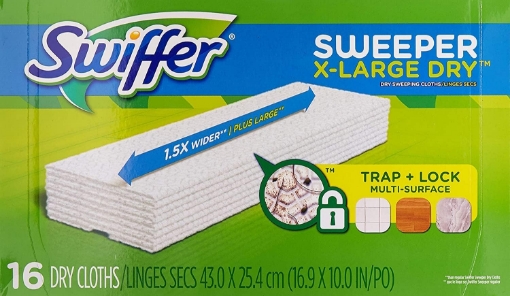 Picture of Swiffer Sweeper 17.8 in. W x 10 in. L Dry Cloth Mop Pad 16 pk