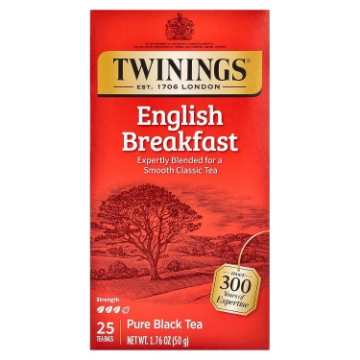 Picture of Tea Bags, English Breakfast, 1.76 oz, 25/Box