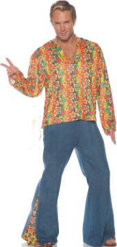 Picture of UNDERWRAPS mens 1960s Fun Retro Hippie Costume - Boogie Down