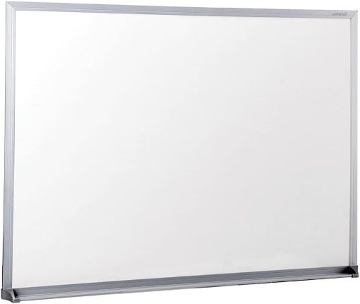Picture of Universal 43622 Dry-Erase Board, Melamine, 24 x 18, Satin-Finished Aluminum Frame