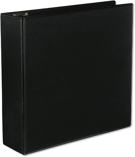 Picture of Universal Slant D-Ring View Binder, 3 Rings, 3" Capacity, 11 x 8.5, Black