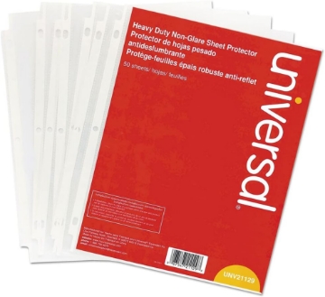 Picture of Universal Top-Load Poly Sheet Protectors, Heavy Gauge, Nonglare, Clear 50/Pack
