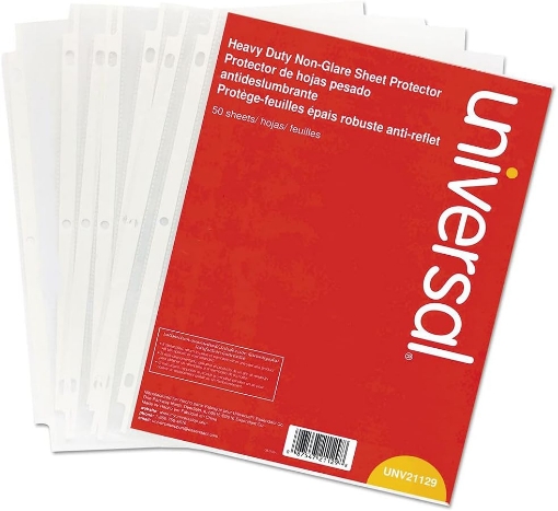 Picture of Universal Top-Load Poly Sheet Protectors, Heavy Gauge, Nonglare, Clear 50/Pack