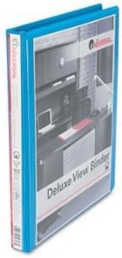 Picture of Universal Vinyl Round Ring View Binders BNDR,VIEW,11X8.5,.5",LBE (Pack of20)
