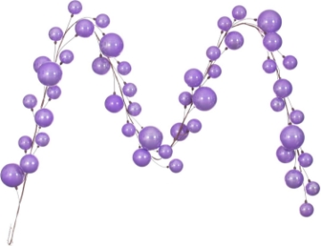 Picture of Vickerman 10' Lavender Pearl Branch Ball Wire Garland.