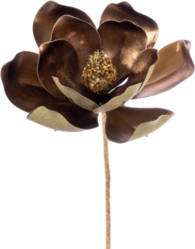Picture of Vickerman 13" Artificial Copper Magnolia Pick 3/Bag. Includes Three Pieces per Bag.
