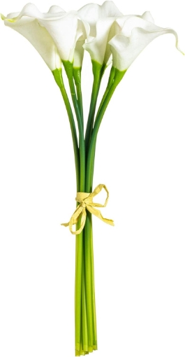 Picture of Vickerman 14'' Artificial White Calla Lily Bundle - Formal Ivory Calla Lily Flowers - Cala Lilies Artificial - Perfect for Home Decor - Maintenance Free