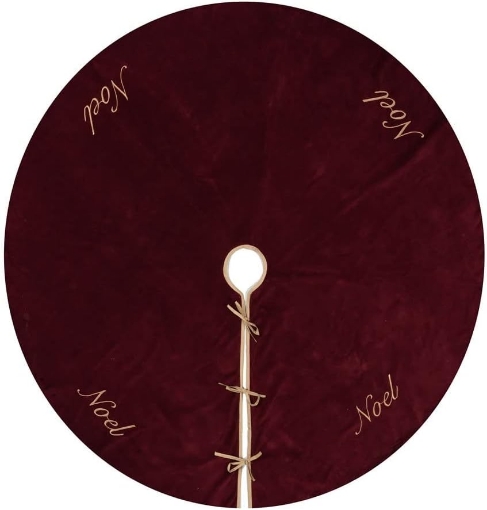 Picture of Vickerman 506202, 60in Noel Collection Tree Skirt (QTX17621) Christmas Tree Skirts