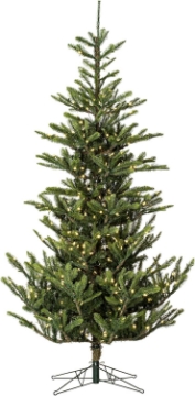 Picture of Vickerman 6' Alberta Spruce Artificial Christmas Tree, Warm White Dura-lit LED Lights - Lifelike Indoor Seasonal Home Decor - Maintenance Free Faux Spruce Christmas Tree