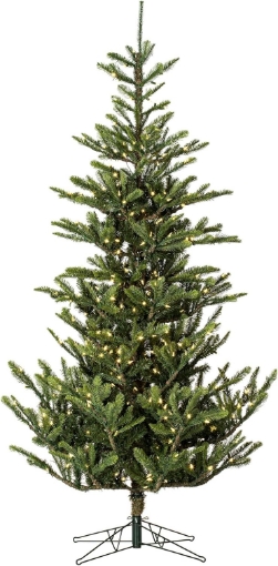 Picture of Vickerman 6' Alberta Spruce Artificial Christmas Tree, Warm White Dura-lit LED Lights - Lifelike Indoor Seasonal Home Decor - Maintenance Free Faux Spruce Christmas Tree