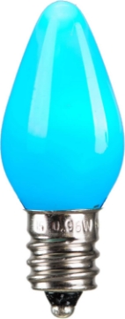 Picture of Vickerman C7 Ceramic LED Turquoise Twinkle Bulb Nickel Base, 130V .96 Watts, 25 Bulbs per Pack