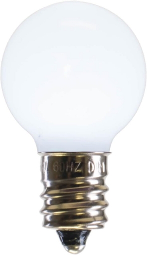Picture of Vickerman G30 Cool White Ceramic LED Nickel Base Bulb E12 .96Watts 120Volt Dimmable, 25 Bulbs per Pack